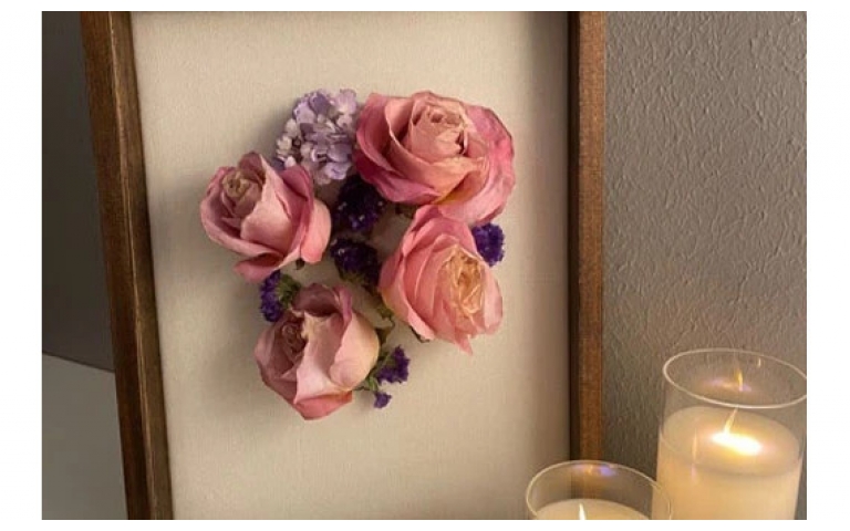 Shadow Box with Roses